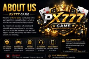 PX777 Game About Us page